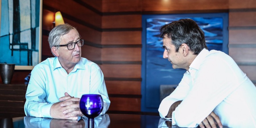 Από τη συζήτηση Μητσοτάκη – Γιούνκερ