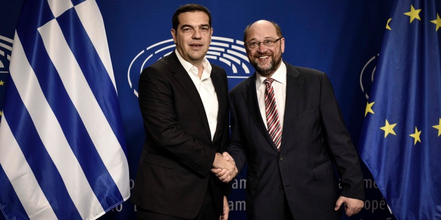 Συνάντηση Α. Τσίπρα με τον Πρόεδρο του Ευρωκοινοβουλίου Μ. Σούλτς