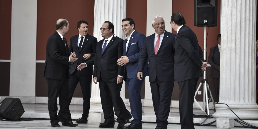 Καλωσόρισμα των ηγετών στη Σύνοδο των Μεσογειακών Χωρών της Ευρωπαϊκής Ένωσης από τον Αλέξη Τσίπρα