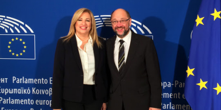 Φώφη Γεννηματά μετά τη συνάντηση με τον Martin Schulz: «Υπάρχει άμεση ανάγκη για αλλαγή πολιτικής»