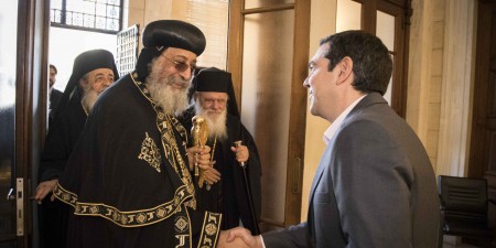 Συνάντηση του Πρωθυπουργού με τον Πάπα και Πατριάρχη της Κοπτορθόδοξης Εκκλησίας της Αιγύπτου