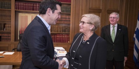 Συνάντηση του Πρωθυπουργού με την Αναπληρώτρια Πρωθυπουργό της Δημοκρατίας της Ιρλανδίας