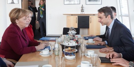 Συνάντηση του Προέδρου της Ν.Δ. Κυριάκου Μητσοτάκη με την Καγκελάριο της Γερμανίας Angela Merkel