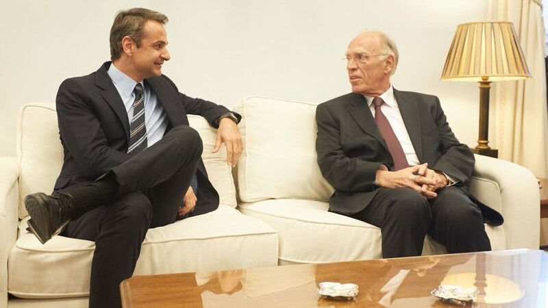 Συνάντηση του Κυριάκου Μητσοτάκη με τον Πρόεδρο της Ένωσης Κεντρώων Βασίλη Λεβέντη