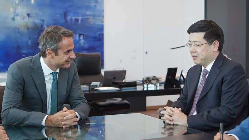 Συνάντηση του Προέδρου της Ν.Δ. Κυριάκου Μητσοτάκη με τον Πρέσβη της Κίνας