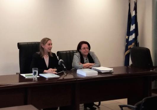 Επίσκεψη της Υπουργού Διοικητικής Ανασυγκρότησης Μαριλίζας Ξενογιαννακοπούλου στα γραφεία του Γενικού Επιθεωρητή Δημόσιας Διοίκησης