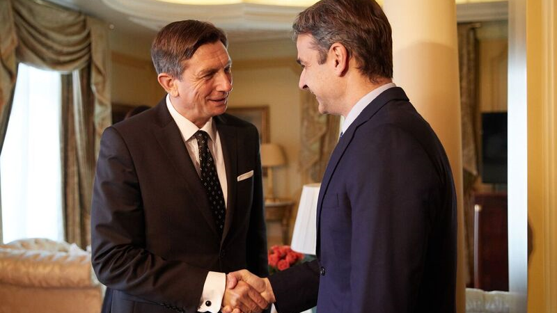 Συνάντηση του Προέδρου της Ν.Δ. Κ. Μητσοτάκη με τον Πρόεδρο της Σλοβενίας