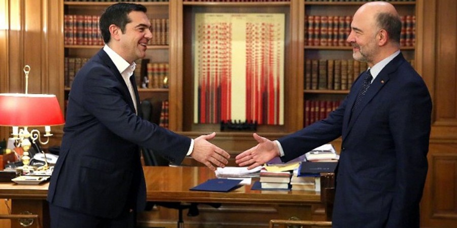 Συνάντηση Πρωθυπουργού Αλέξη Τσίπρα με Ευρωπαίο Επίτροπο Πιερ Μοσκοβισί