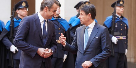 Επενδύσεις, ενέργεια και προσφυγικό στην ατζέντα Κυριάκου Μητσοτάκη και Giuseppe Conte