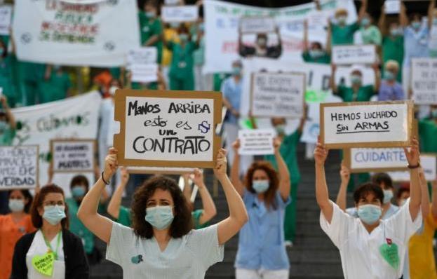 Μαδρίτη: “Δεν είμαστε ούτε ήρωες, ούτε καμικάζι. Χρειαζόμαστε αληθινά μέσα ατομικής προστασίας”