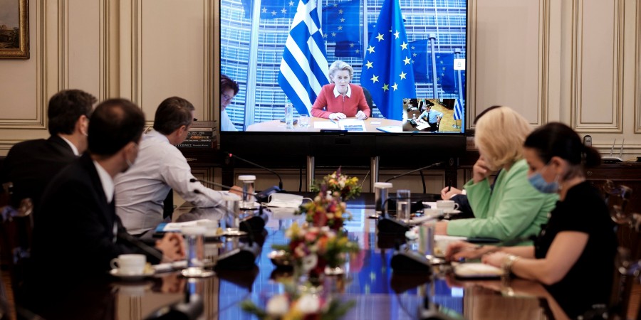 Τηλεδιάσκεψη του Πρωθυπουργού Κυριάκου Μητσοτάκη με την Πρόεδρο της Ευρωπαϊκής Επιτροπής Ursula von der Leyen