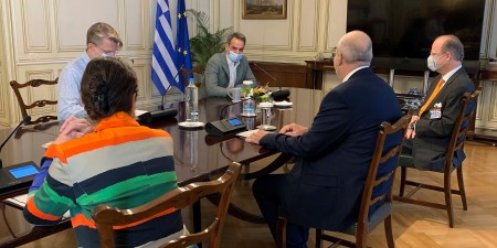 Συνάντηση του Κυριάκου Μητσοτάκη με τον CEO της πολυεθνικής φαρμακευτικής εταιρείας Boehringer Ingelheim