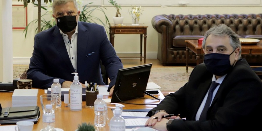 Συνάντηση του Περιφερειάρχη Αττικής Γ. Πατούλη με τον Πρόεδρο του Εμπορικού και Βιομηχανικού Επιμελητηρίου Πειραιά Β. Κορκίδη