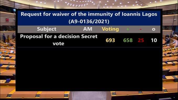 Ευρωομάδα ΣΥΡΙΖΑ: «Ιστορική απόφαση έλαβε η Ολομέλεια του Ευρωκοινοβουλίου με την άρση της ασυλίας του Ευρωβουλευτή Γιάννη Λαγού»