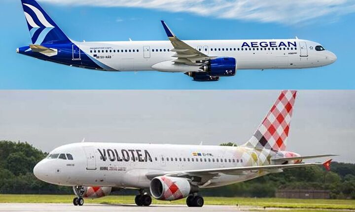 AEGEAN και Volotea προχώρησαν σε εμπορική συνεργασία για πτήσεις με χρήση κοινών κωδικών (code-share)