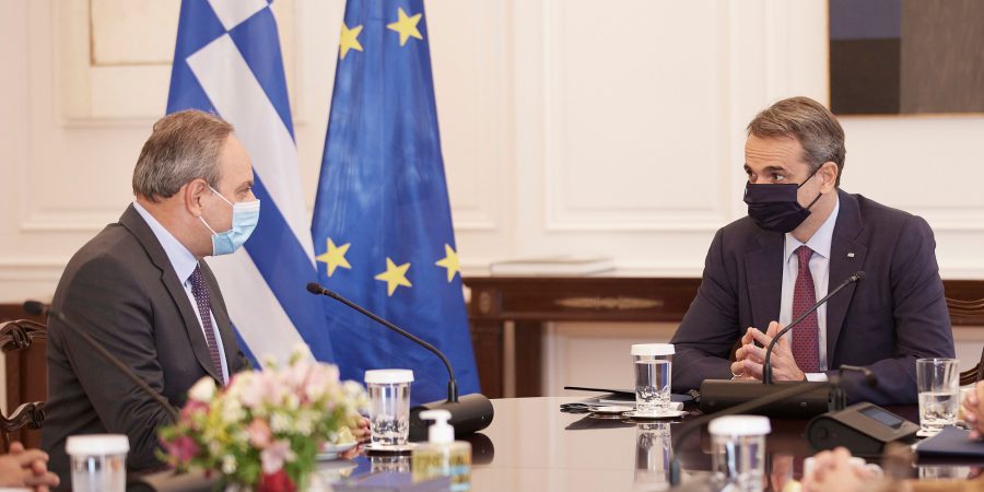 Συνάντηση του Πρωθυπουργού Κυριάκου Μητσοτάκη με τον νέο Γενικό Γραμματέα του ΑΚΕΛ Στέφανο Στεφάνου