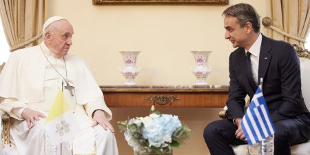 Συνάντηση του Πρωθυπουργού Κυρ. Μητσοτάκη με τον Προκαθήμενο της Ρωμαιοκαθολικής Εκκλησίας, Πάπα Φραγκίσκο