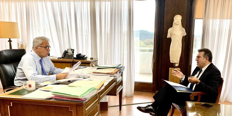 Συνάντηση του Μ. Κόνσολα με τον Υπουργό Εσωτερικών, Μ. Βορίδη για τη στελέχωση των δομών του δημοσίου και της αυτοδιοίκησης στα νησιά