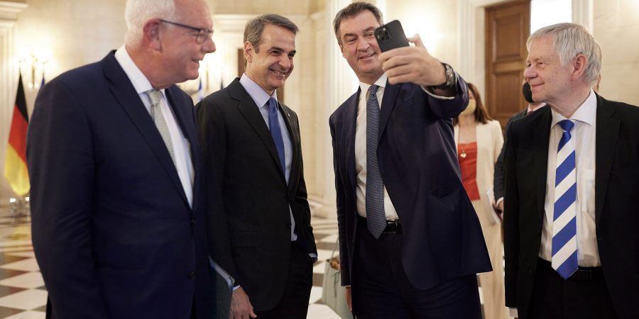 Συνάντηση του Πρωθυπουργού Κυριάκου Μητσοτάκη με τον Πρωθυπουργό της Βαυαρίας, Markus Söder