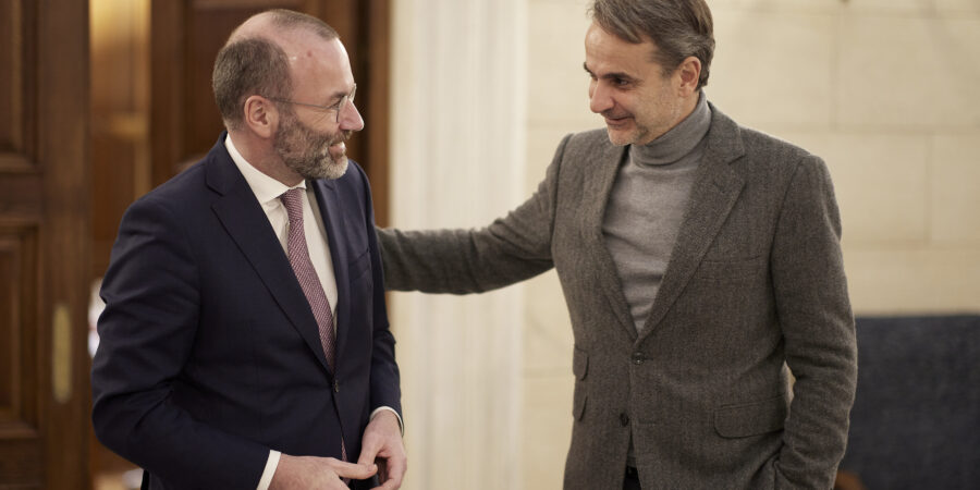 Ασφάλεια σε Ανατ. Μεσόγειο και μεταναστευτικές ροές στο επίκεντρο της συνάντησης Μητσοτάκη-Βέμπερ