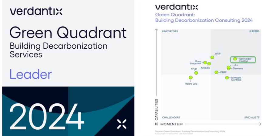 Η Schneider Electric αναγνωρίζεται ως πρωτοπόρος στη συμβουλευτική για την απανθρακοποίηση των κτιρίων από ανεξάρτητη εταιρεία ερευνών και συμβούλων