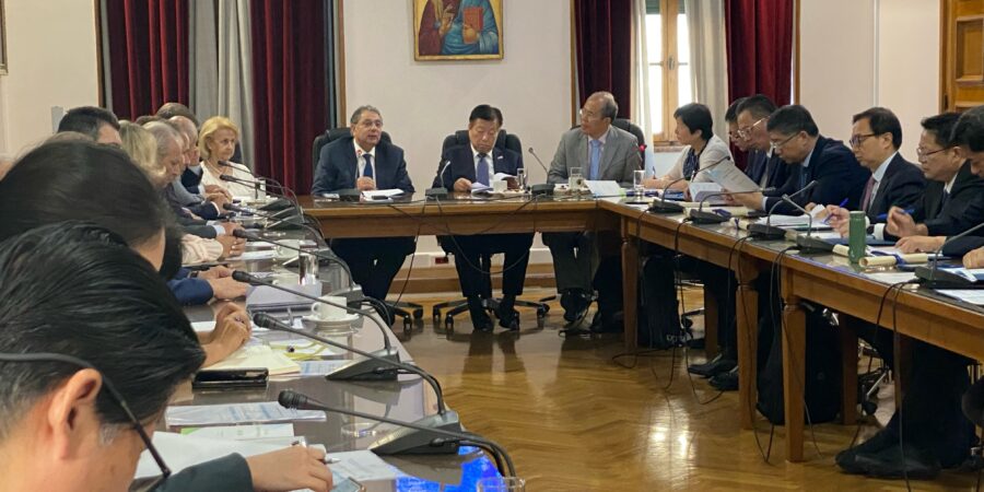 Ο Πρέσβης της Κίνας και ο Περιφερειάρχης της Επαρχίας Jiangsu στο Ε.Β.Ε.Π.:  Θετική η οικονομική ανάπτυξη που παρουσιάζει η Ελλάδα