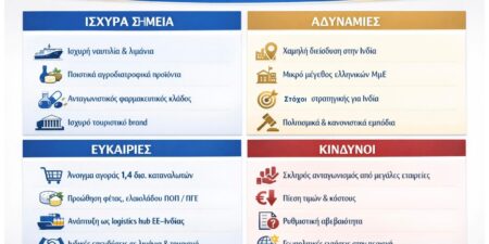 Συμφωνία ΕΕ–Ινδίας: Ο ρόλος της Ελλάδας σε εμπόριο, λιμάνια και ναυτιλία