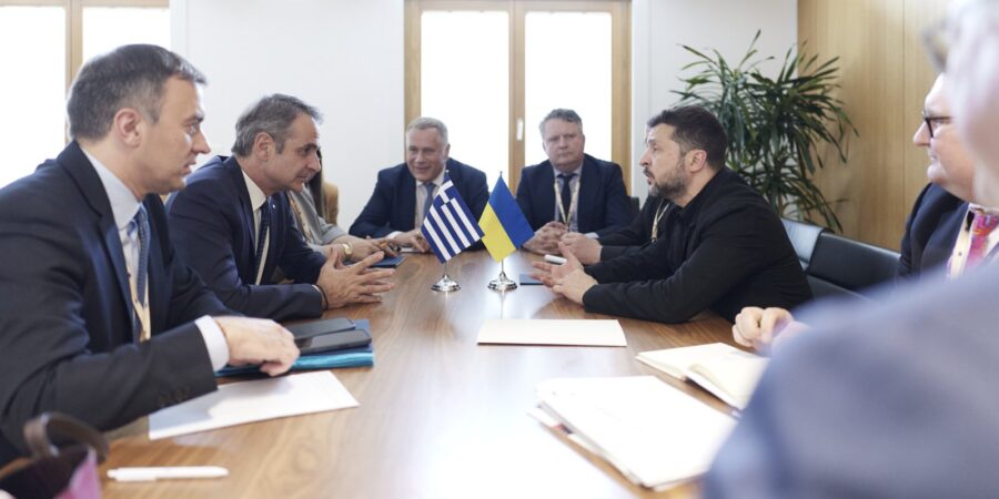 Συνάντηση Κυριάκου Μητσοτάκη με τον Volodymyr Zelenskyy στις Βρυξέλλες